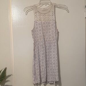 Abercrombie & Fitch Pink and White Lace Floral Top